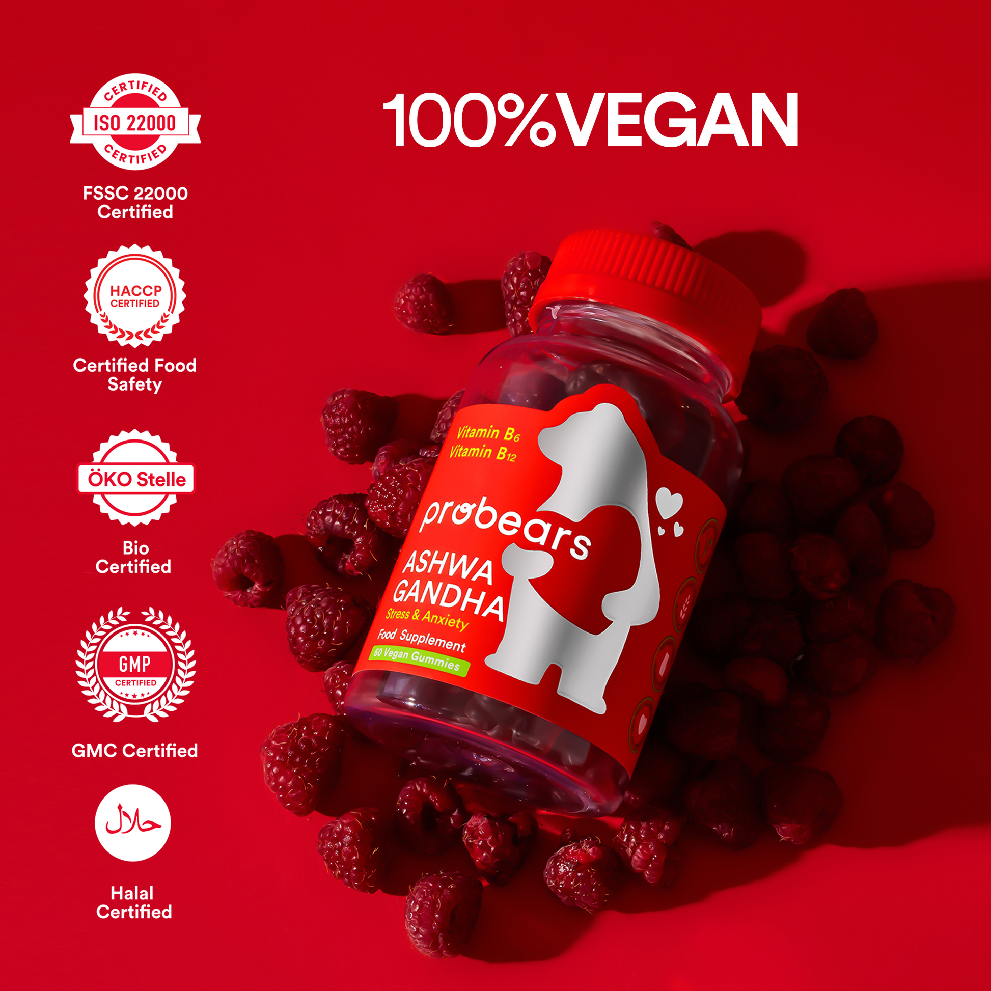 eine Flasche Himbeeren und ein Haufen Himbeeren
Probears ashwagandha KSM-66